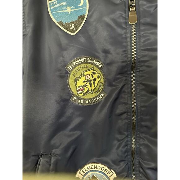 Vintage Neo Wows Jacket Men’s size L Navy with Patches - Picture 16 of 16